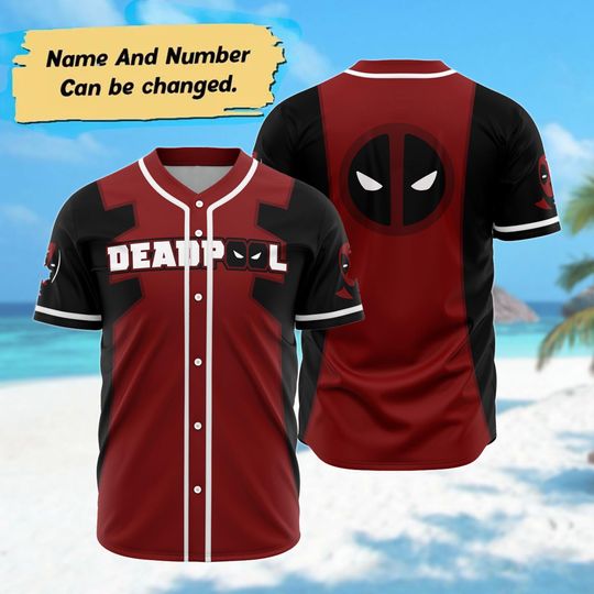 Deadpool Baseball Jersey, Deadpool Superhero Sport Team Jersey Tee