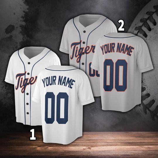Personalized Detroit Baseball Jersey, Jersey For Men With Your Team Name, Fan Jersey Gift For Fan Men Women Toddler Kid