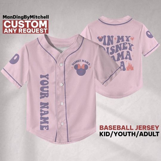 Personalize Disney In My Disney Mom Era Light Pink, Disney Mom Baseball Shirt, Mother's Day Gift, Disney Trip Shirt