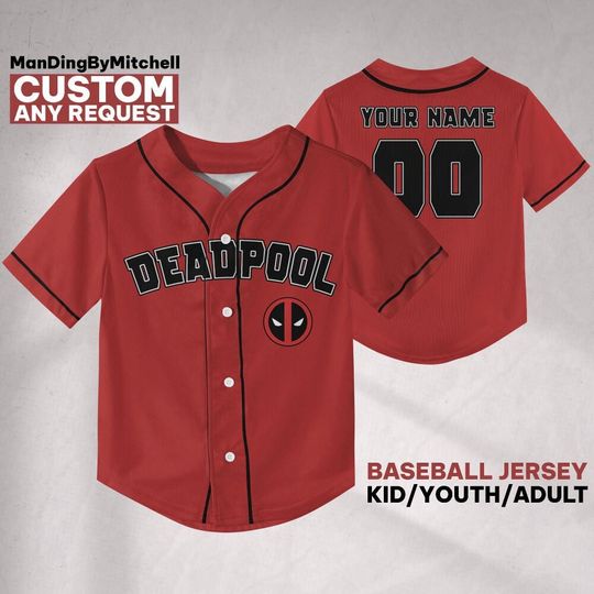 Personalized Deadpool Awesome Red Style, Deadpool Fan Shirt, MCU Fan, Disney Superhero, Family Birthday Trip, Marvel Comics