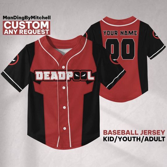Personalize Deadpool Suit Red Black, Deadpool Fan Shirt, MCU Fan, Disney Superhero, Family Birthday Trip, Marvel Comics