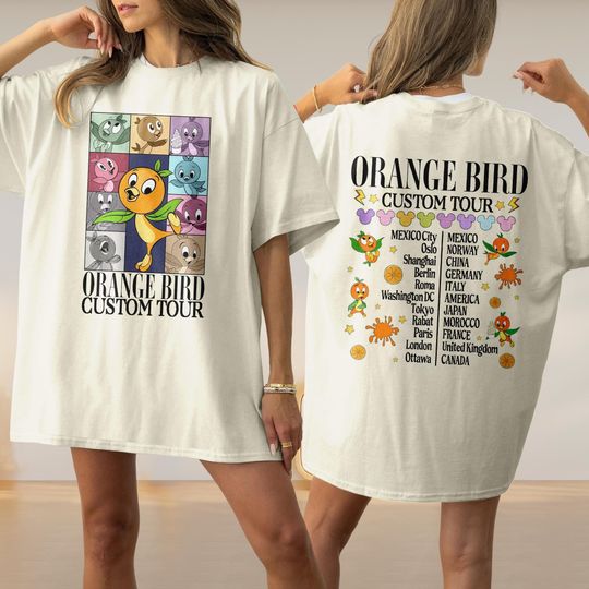 Personalized Orange Bird The Tour Shirt, Custom Orange Bird Epcot Trip, Disneyland Vacation 2025 Tee, Epcot Flower And Garden Festival Shirt