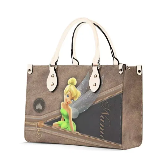 Tinkerbell Cartoon Women Leather Handbag