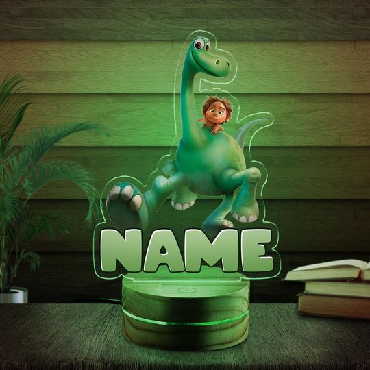 Personalized Good Dinosaur Night Light/Good Dinosaur Colored Night Light/Good Dinosaur Custom Name