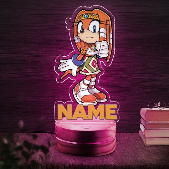 Sonic Acrylic Night Light, Disney Cutout Night Light, Personalized Christmas Night Light, Disney Sonic Night Light Gift