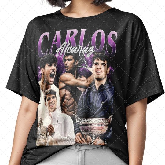 Carlos Alcaraz Inspired Tee, Unisex T-Shirt with Carlos Alcaraz, Fan Gift, Graphic Tee