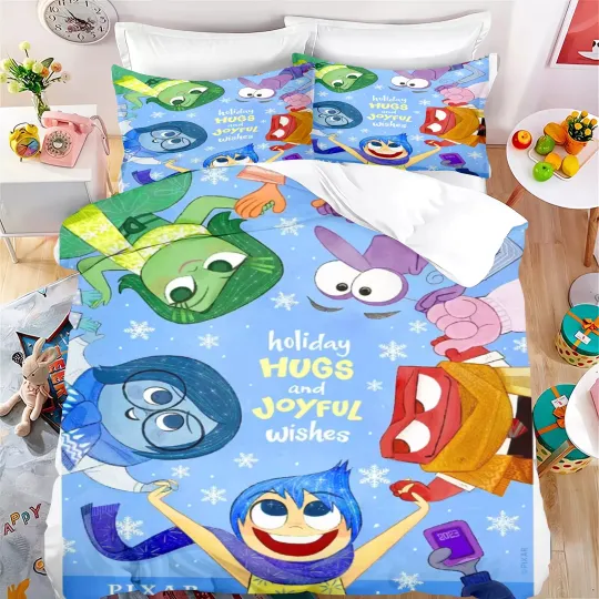 Inside Out 2 Cartoon Bedding Set