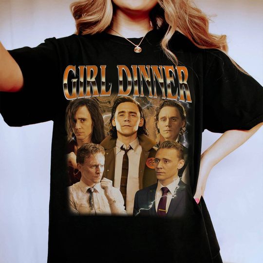 Girl Dinner Tom Hiddleston Shirt | Vintage Tom Hiddleston Shirt | Tom Hiddleston Bootleg Shirt | Tom Hiddleston Loki Shirt