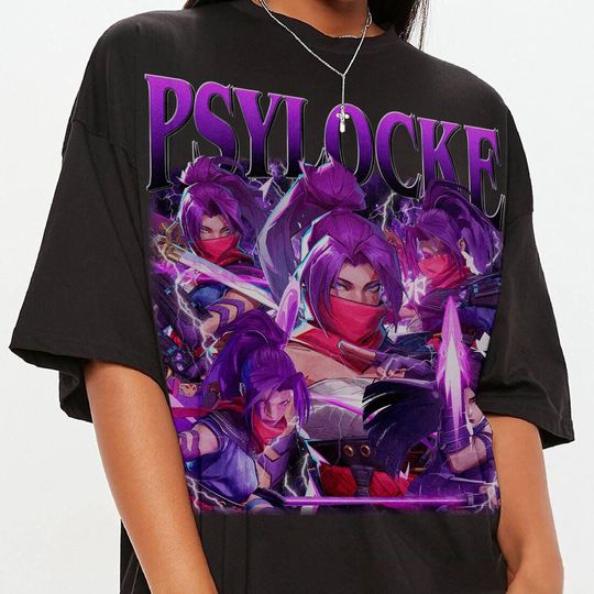 Psylocke MCU Rivals Unisex Bootleg 90s Shirt, Retro MCU Rivals Inspired Tee, Gaming Streetwear T-Shirt, MCU Rivals, Gamer Gift