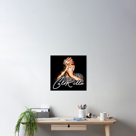 Silhouette Face Glorilla  Poster