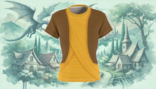 Princess Raya Inspired Raya and the Last Dragon All-Over Print Women's Lightweight Costume T-Shirt | Raya Halloween Party Cosplay Shirt