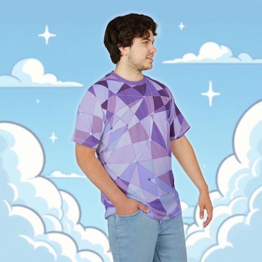 Purple Wall Inspired Theme Park Insta Wall All-Over Print Unisex / Men's Lightweight Costume T-Shirt | Halloween, Bounding, Race Costume