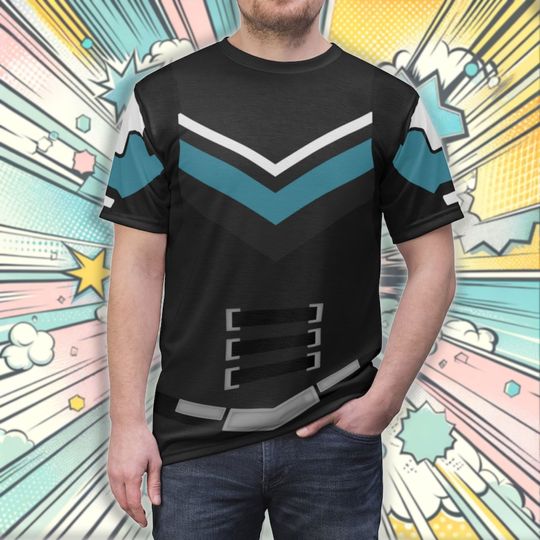 Vigilante Inspired All-Over Print Costume Lightweight Unisex T-Shirt | Easy Sidekick / Anti-Hero / Villain Cosplay or Workout Shirt