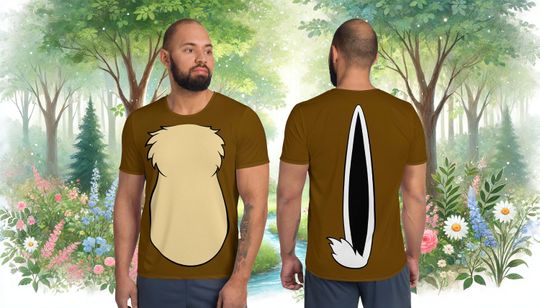 Chip 'n' Dale Costume Chipmunk Inspired Chip All-Over Print Men's/Unisex Athletic T-Shirt | runDisney Marathon Wknd Couple / Friend Costume