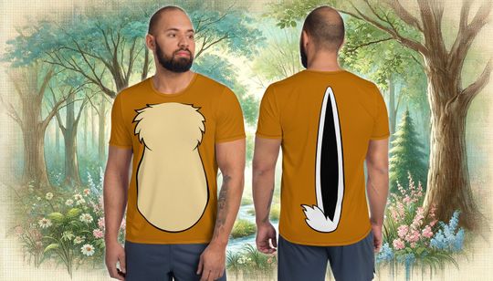 Chip 'n' Dale Costume Chipmunk Inspired Dale All-Over Print Men's/Unisex Athletic T-Shirt | runDisney Marathon Wknd Couple / Friend Costume