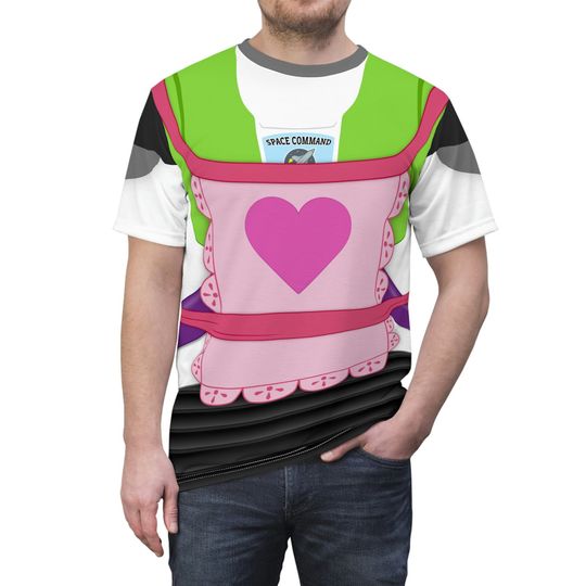 Tea Party Space Ranger Action Figure Toy Story Buzz Lightyear as Mrs Nesbit Inspired All-Over Print Costume Lightweight Unisex T-Shirt