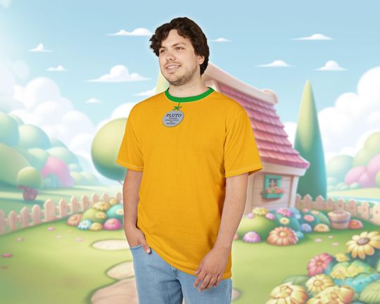 Pluto Inspired Fab Five Pooch All-Over Print Costume Lightweight Unisex T-Shirt | Halloween Party Outfit Idea | Theme Park Race, Bounding