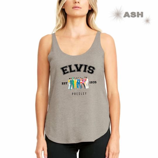 Elvis Presley EST 1935 Tank Top, Elvis Presley Tank Top, Elvis Presley Tank Top, King of Music Elvis Presley Tank Top, Elvis Tank Top