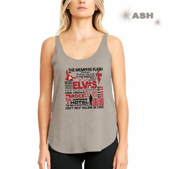 Elvis Presley Tank Top, Elvis Presley Retro Tank Top, Gift for Fans Elvis Presley, King of Rock and Roll Tank Top, Elvis Lovers Tank Top