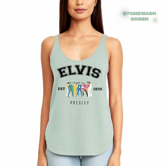 Elvis Presley Est 1935 Tank Top, Elvis Presley Gift, Elvis Presley Merch, Gift for Elvis Presley Fan, Elvis Presley Lovers,King Of Music Top