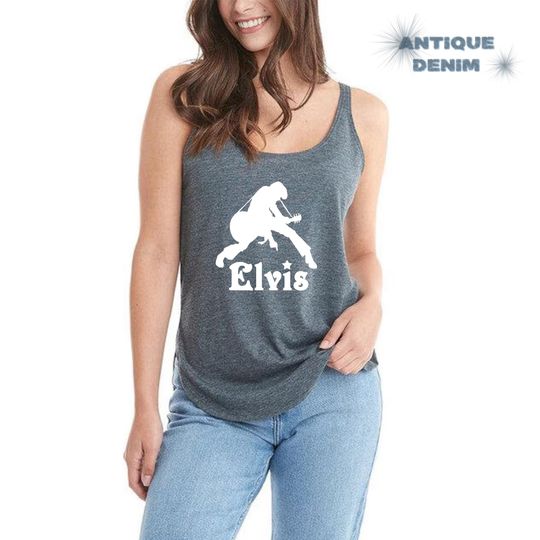 Elvis Presley Tank Top, Elvis Presley Guitar Gift, Elvis Presley Merch, Gift for Elvis Presley Fan, Elvis Presley Lovers, King Of Music Top