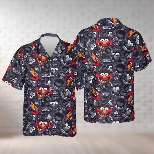 Animal The Muppets Pattern Hawaiian Shirt, The Muppets Show Characters Button Shirt, Disney Shirt, Summer Beach Shirt, Holiday Shirt