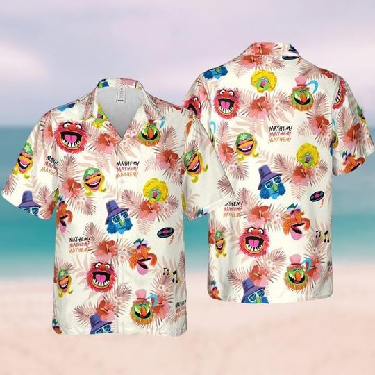 The Muppet Show Dr Teeth And The Electric Mayhem Hawaiian Shirt, The Muppet Button Shirt, Summer Beach Shirt, Tropical Vacation Shirt