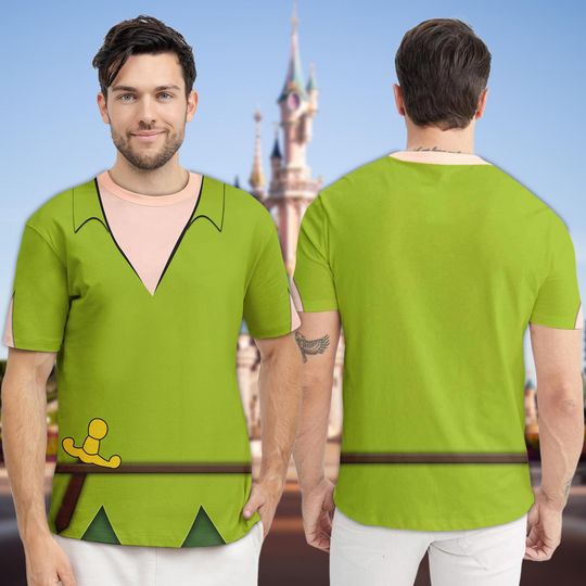 Peter Pan Halloween Costume For Family Group 3D Shirt, Peter Pan Jungle Prince Cosplay Tee, Magic Kingdom Chacrater Halloween Shirt