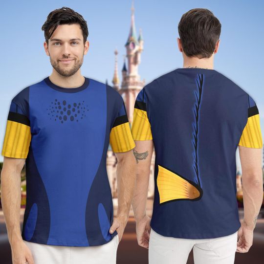 Funny Fish Costume 3D T-Shirt, Animal Kingdom Shirt, Movie Characters Tee, Halloween Costume for Family Group T Shirt, Cosplay Team Tee