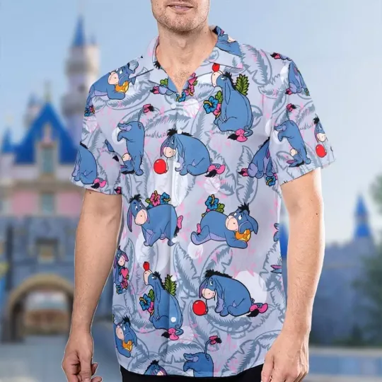 Eeyore Winnie The Pooh Hawaiian Shirt, Animated 3D Unisex Shirt