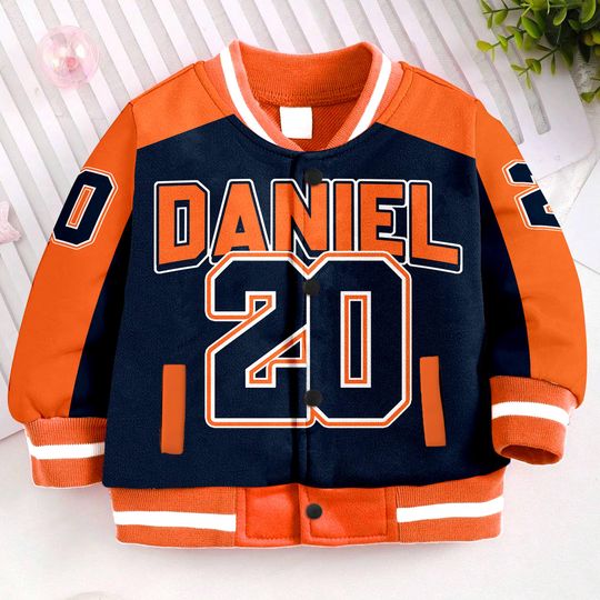 Custom Name And Number  Kids and Youth Baseball Jacket, Aldult Unisex Varsity Baseball Jacket