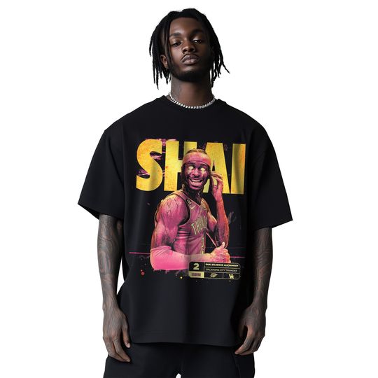 Shai Gilgeous-Alexander Shirt, SGA OKC Thunder Tee, 90s Style Nba Bootleg T-Shirt,  Mvp Basketball Gift
