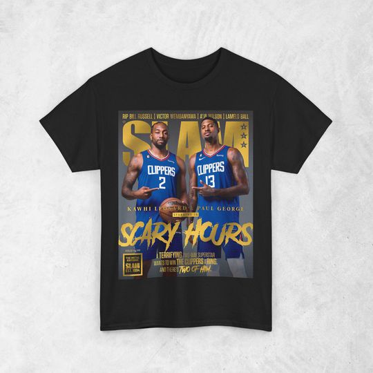 Kawhi Leonard & Paul George "PG13" Shirt, Los Angeles Clippers "LA" NBA SLAM Cover T-Shirt, Unisex Sports Tee, Vintage Basketball Streetwear