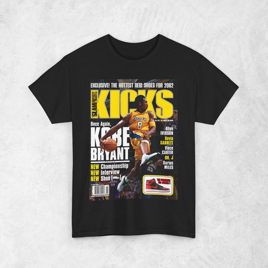 Kobe Bryant Shirt, Los Angeles Lakers "LA" NBA SLAM Cover T-Shirt, Unisex Sports Tee, Vintage Retro Basketball Streetwear, Gift For Men, Dad