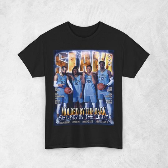 Ja Morant Shirt, JJJ, Bane, Brooks, Memphis Grizzlies NBA SLAM Cover T-Shirt, Unisex Sports Tee, Vintage Retro Basketball Streetwear, Gift