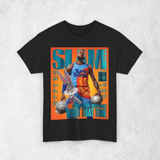 LeBron James "LBJ" Shirt, Space Jam NBA SLAM Cover T-Shirt, Unisex Sports Tee, Vintage Retro Basketball Streetwear, Gift For Men, Dad, Guys
