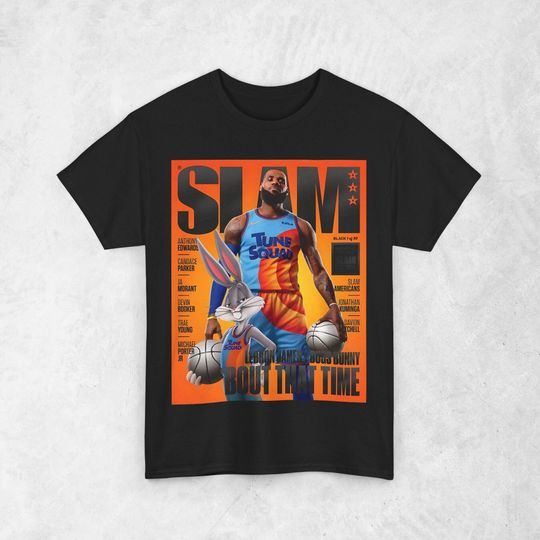 LeBron James "LBJ" Shirt, Space Jam NBA Slam Cover T-Shirt, Unisex Sports Tee, Vintage Retro Basketball Streetwear, Gift For Men, Dad, Guys