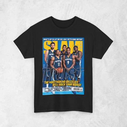 Conley, Gasol, Rudy Gay, Tony Allen, Zbo Randolph Shirt, Memphis Grizzlies NBA SLAM Cover T-Shirt, Unisex Sports Tee, Basketball Streetwear