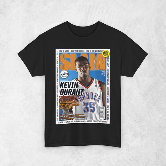 Discover Kevin Durant "KD" Shirt, Oklahoma City Thunder "OKC" NBA Slam Cover T-Shirt, Unisex Sports Tee, Vintage Retro Basketball Streetwear, Gift
