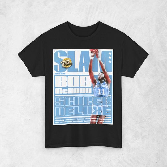 Bob McAdoo Shirt, Buffalo Braves NBA SLAM Cover T-Shirt, Unisex Sports Tee, Vintage Retro Basketball Streetwear, Gift For Men, Dad, Guys