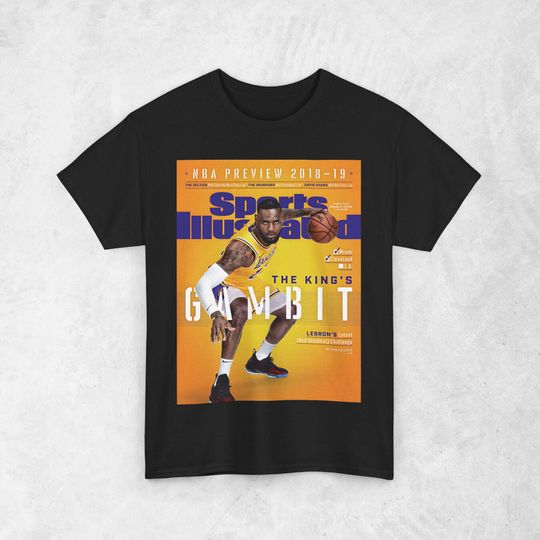 LeBron James "LBJ" Shirt, Los Angeles Lakers LA NBA Slam Cover T-Shirt, Unisex Sports Tee, Vintage Retro Basketball Streetwear, Gift For Men