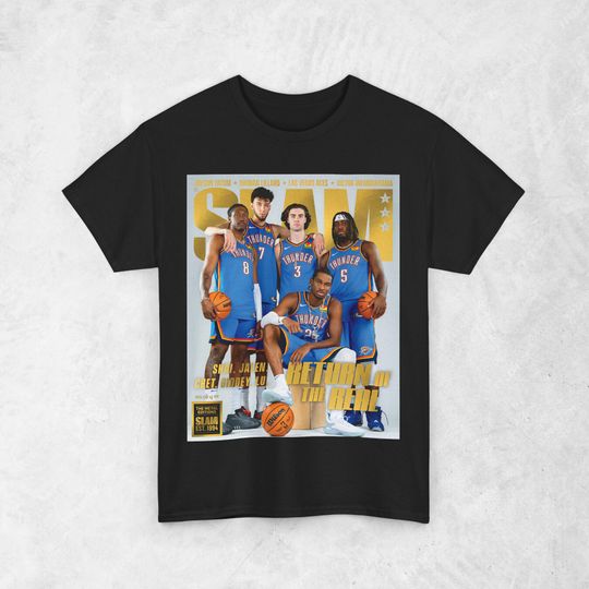 SGA, Chet, Giddey, Dort, JDub Shirt, Oklahoma City Thunder OKC NBA Slam Cover T-Shirt, Unisex Sports Tee, Vintage Basketball Streetwear