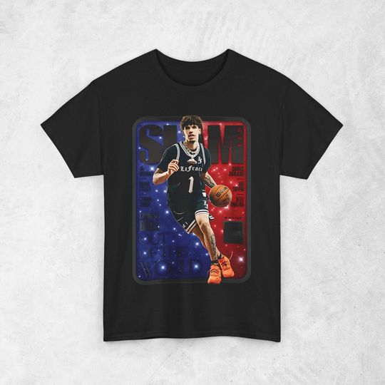 LaMelo Ball "Melo" Shirt, NBA SLAM Cover T-Shirt, Unisex Sports Tee, Vintage Retro Basketball Streetwear, Gift For Men, Dad, Guys