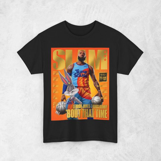LeBron James "LBJ" Shirt, Space Jam NBA Slam Cover T-Shirt, Unisex Sports Tee, Vintage Retro Basketball Streetwear, Gift For Men, Dad, Guys