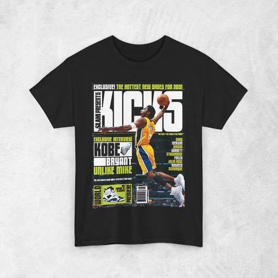 Kobe Bryant Shirt, Los Angeles Lakers LA NBA SLAM Cover T-Shirt, Unisex Sports Tee, Vintage Retro Basketball Streetwear, Gift For Men, Guys