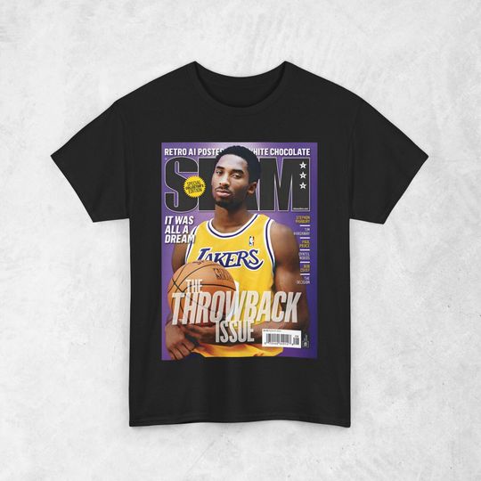 Kobe Bryant Shirt, Los Angeles Lakers "LA" NBA SLAM Cover T-Shirt, Unisex Sports Tee, Vintage Retro Basketball Streetwear, Gift For Men, Dad