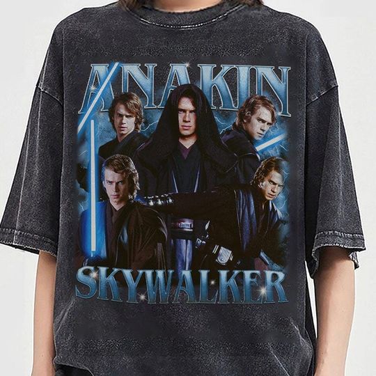 Anakin Skywalker Shirt, Anakin Skywalker Vintage 90' Shirt, Anakin Skywalker Tee Blue