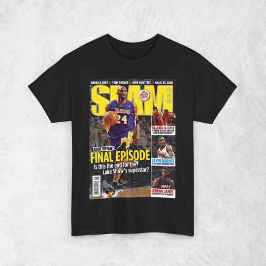 Kobe Bryant Shirt, Los Angeles Lakers "LA" NBA SLAM Cover T-Shirt, Unisex Sports Tee, Vintage Retro Basketball Streetwear, Gift For Men, Dad