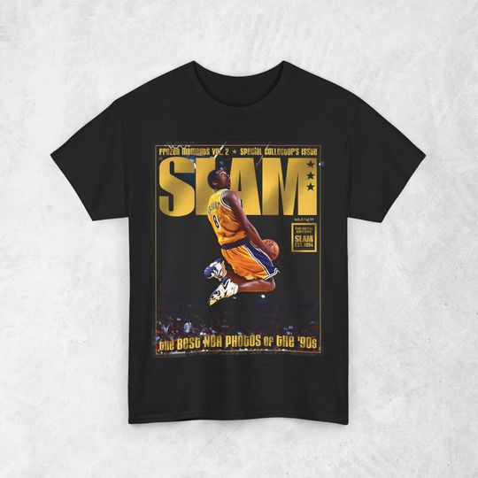 Kobe Bryant Shirt, Los Angeles Lakers LA NBA SLAM Cover T-Shirt, Unisex Sports Tee, Vintage Retro Basketball Streetwear, Gift For Guys, Dad