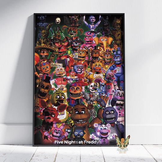 Five Nights at Freddy's Poster | Toy Bonnie Wall Art | Unframed Canvas Print | Gift Game Poster